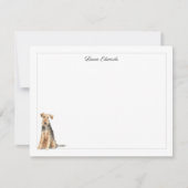 Welsh Terrier Gray Border Personalized Notitiekaartje (Voorkant)