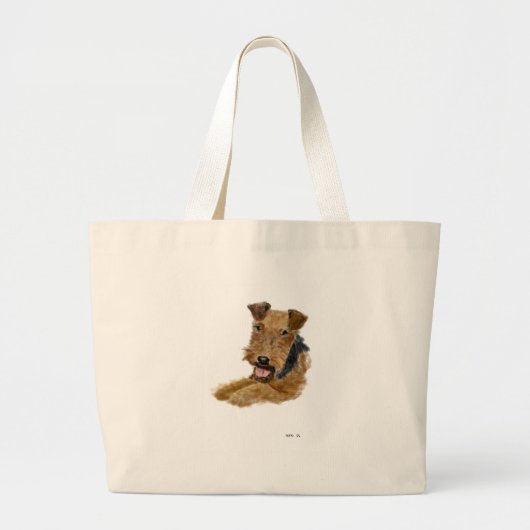 Welsh Terrier Grote Tote Bag (Voorkant)