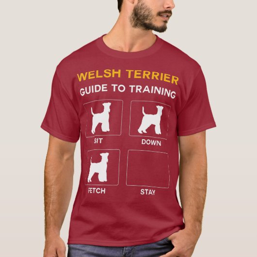 Welsh Terrier Guide to training Dog Obedience T-shirt (Voorkant)