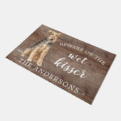 Welsh Terrier Hond Gepersonaliseerde Deurmat (Schuin)