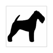 Welsh Terrier Hondenras Silhouet Rubberstempel (Afrduk)