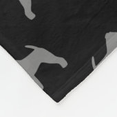 Welsh Terrier Hondenras Silhouettes Pattern Fleece Deken (Hoek)