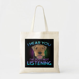 Welsh Terrier Ik hoor dat je niet luistert Tote Bag