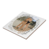 Welsh Terrier in de Stable Yard Tegeltje (Zijkant)