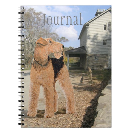 Welsh Terrier in de stal Notitieboek (Voorkant)