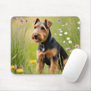 Welsh Terrier in Wildflower Meadow Muismat
