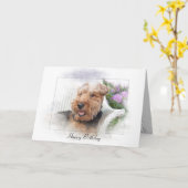Welsh Terrier Kaart (Gele Bloem)