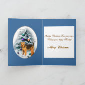 Welsh Terrier kerstcadeautjes Feestdagen Kaart (Binnen)