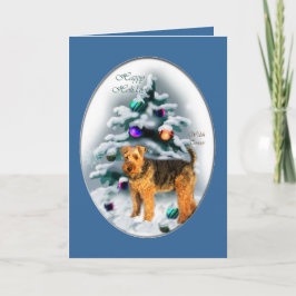 Welsh Terrier kerstcadeautjes Feestdagen Kaart
