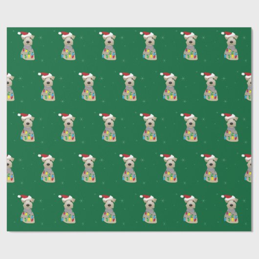 Welsh Terrier-kerstinpakpapier Cadeaupapier (Vlak)