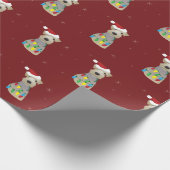 Welsh Terrier-kerstinpakpapier Cadeaupapier (Hoek)