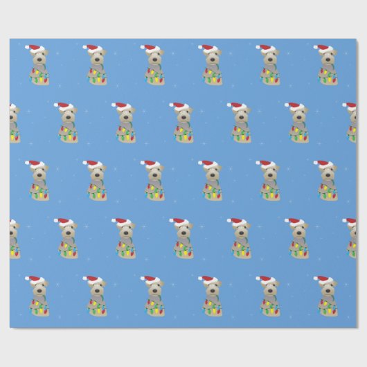 Welsh Terrier-kerstinpakpapier Cadeaupapier (Vlak)
