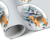 Welsh Terrier Kerstmis Cadeaupapier (Rol Hoek)