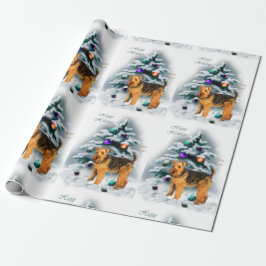 Welsh Terrier Kerstmis Cadeaupapier