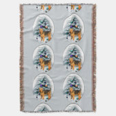 Welsh Terrier Kerstmis Deken (Voorkant Verticaal)