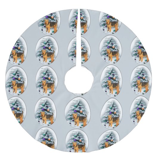 Welsh Terrier Kerstmis Kerstboom Rok (Voorkant)