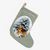 Welsh Terrier Kerstmis Kleine Kerstsok (Voorkant (Hangend))