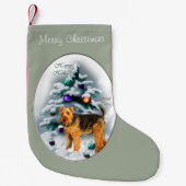 Welsh Terrier Kerstmis Kleine Kerstsok (Voorkant)
