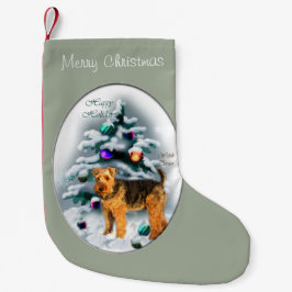 Welsh Terrier Kerstmis Kleine Kerstsok