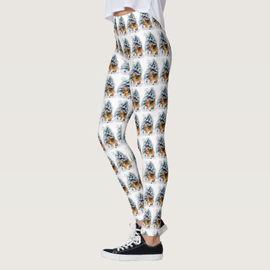 Welsh Terrier Kerstmis Leggings (Links)