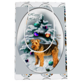 Welsh Terrier Kerstmis Medium Cadeauzakje