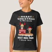 Welsh Terrier Kerstmis Naar De Wereld Beste Hond M T-shirt (Voorkant)