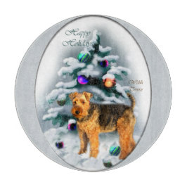 Welsh Terrier Kerstmis Snijplank