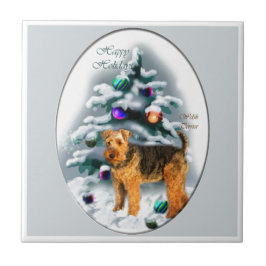 Welsh Terrier Kerstmis Tegeltje