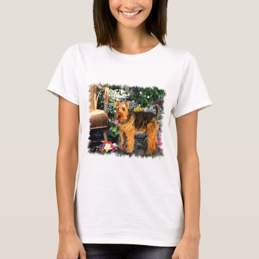 Welsh Terrier Kunst Cadeaus T-shirt (Voorkant)