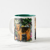 Welsh Terrier Kunst Cadeaus Tweekleurige Koffiemok (Voorkant links)