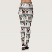 Welsh Terrier Laat het sneeuwen Kerstmis Leggings (Achterkant)