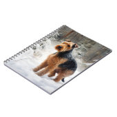 Welsh Terrier Laat het sneeuwen Kerstmis Notitieboek (Linkerzijde)