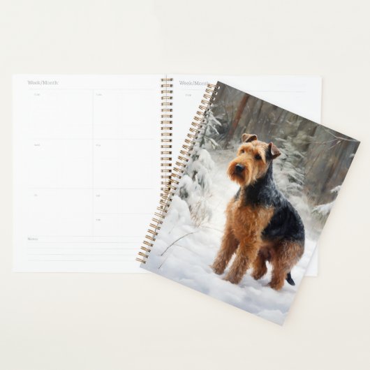 Welsh Terrier Laat het sneeuwen Kerstmis Planner (Display)