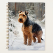 Welsh Terrier Laat het sneeuwen Kerstmis Planner (Voorkant)