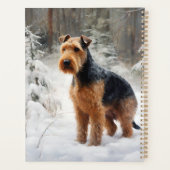 Welsh Terrier Laat het sneeuwen Kerstmis Planner (Achterkant)
