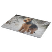 Welsh Terrier Laat het sneeuwen Kerstmis Snijplank (Hoek)