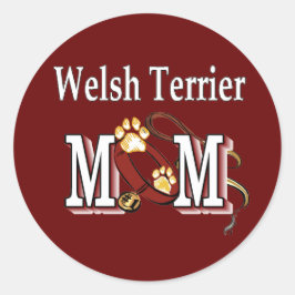 Welsh Terrier mama Gifts Ronde Sticker
