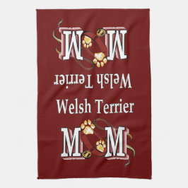 Welsh Terrier mama Gifts Theedoek