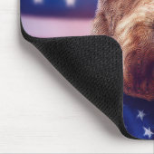 Welsh Terrier met Amerikaanse vlag en bandana Muismat (Hoek)