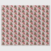 Welsh Terrier met Pet van Santa Claus Cadeaupapier (Vlak)