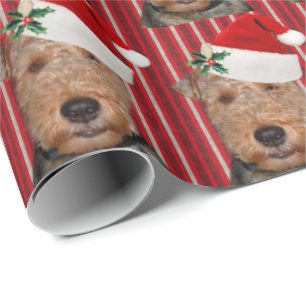 Welsh Terrier met Santa Claus pet Cadeaupapier