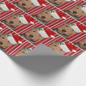 Welsh Terriër met Sinterklaas Pet Cadeaupapier (Hoek)