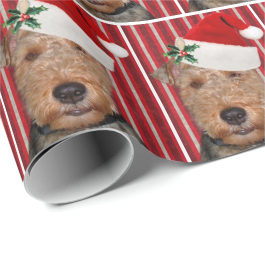 Welsh Terriër met Sinterklaas Pet Cadeaupapier (Rol Hoek)