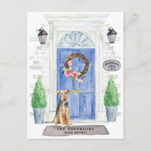Welsh Terrier Moving Announcement Briefkaart