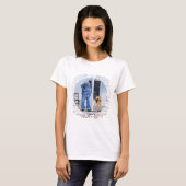 Welsh Terrier op de veranda T-shirt (Voorkant volledig)