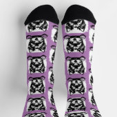 Welsh Terrier Paarse Puppy Gepersonaliseerd Thema Sokken (Top)