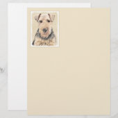 Welsh Terrier Painting - Cute Original Dog Art (Voorkant / Achterkant)