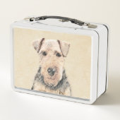 Welsh Terrier Painting - Cute Original Dog Art (Achterkant)