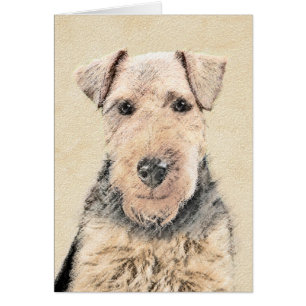 Welsh Terrier Painting - Cute Original Dog Art