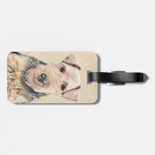 Welsh Terrier Painting - Cute Original Dog Art Bagagelabel (Achterkant horizontaal)